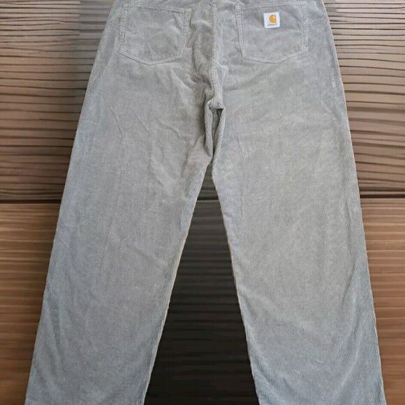 Carhartt WIP Misty Grey Corduroy Coventry Landon Pant Sz 38 x 30 NWT 1032297 - Picture 2 of 16